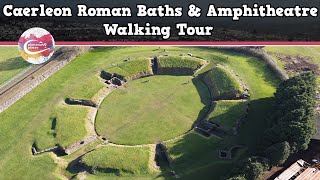 CAERLEON ROMAN BATHS amp AMPHITHEATRE WALES  Walking Tour  Pinned on Places [upl. by Mert700]