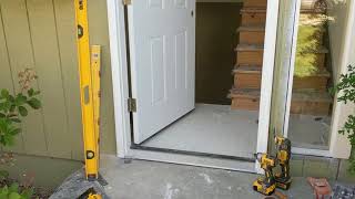 Jeld Wen Front Door Installation  Really crappy products and craftsmanship PART 1 [upl. by Einnalem]