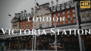 London Victoria Station Walk Through England 4K [upl. by Aliuqat141]