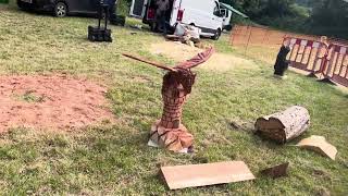 A fabulous range of wooden sculpture at Caerleon festival 2024 [upl. by Ynaffit]