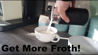 How to Get More Froth from Your Nespresso Coffee Aeroccino  Nespresso tips and help [upl. by Jp]