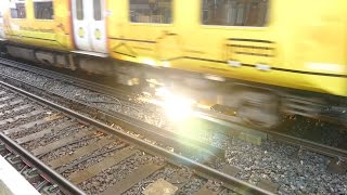 Merseyrail 507 009 making arcs at Birkdale station [upl. by Petromilli443]