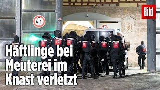 Gefängnismeuterei Polizei stürmt Knast in Thüringen  JVA Untermaßfeld [upl. by Vidovic]